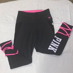 VS PINK charcoal grey athletic leggings size M